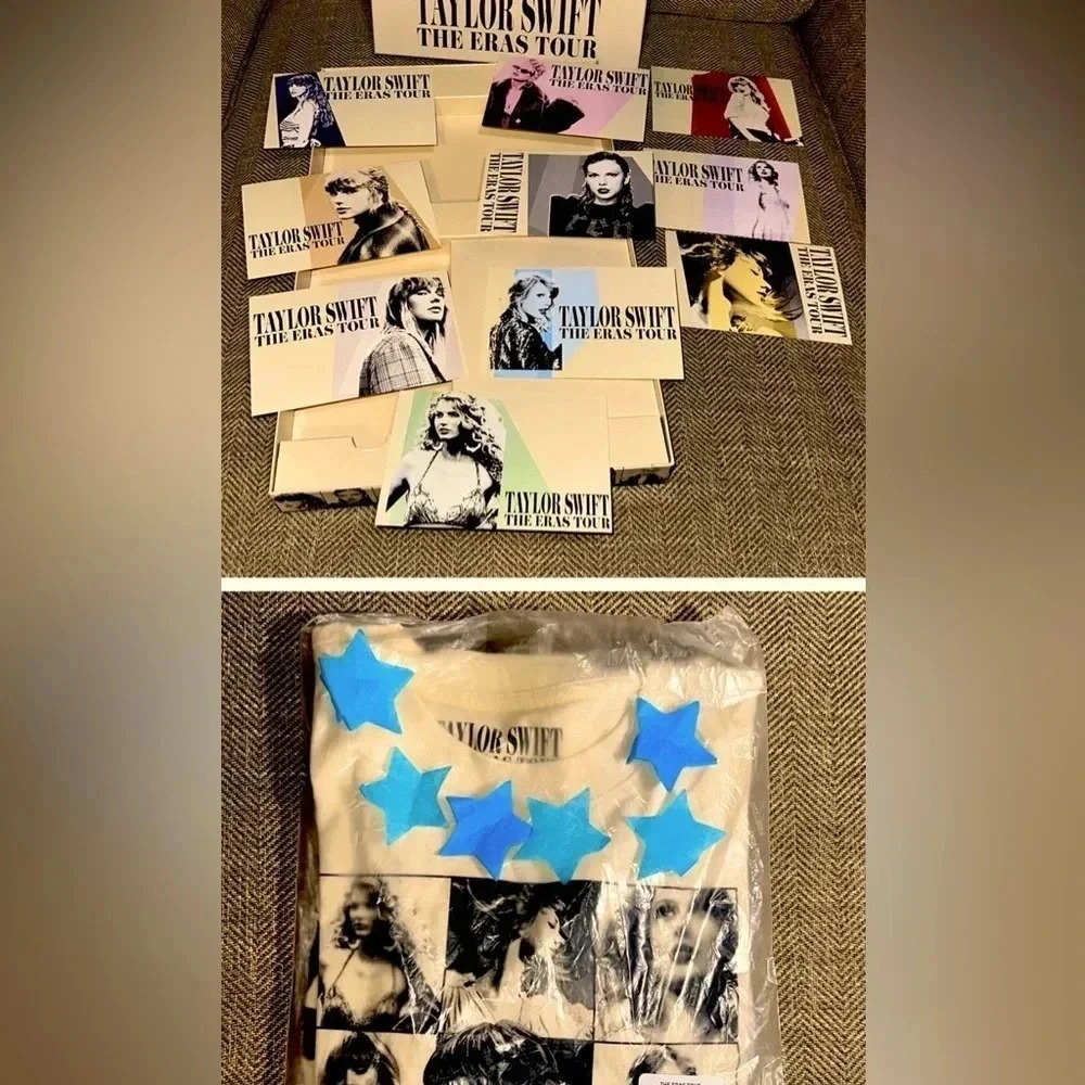 2023 TAYLOR SWIFT THE ERAS TOUR CONCERT OFFICIAL MERCH VIP FAN BOX & NWT T-SHIRT - Picture 3 of 16